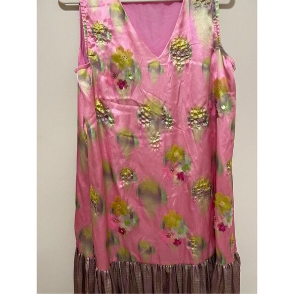 New Siddhartha Bansal Flounce Beaded Maxi Dress Size L - Picture 7 of 10